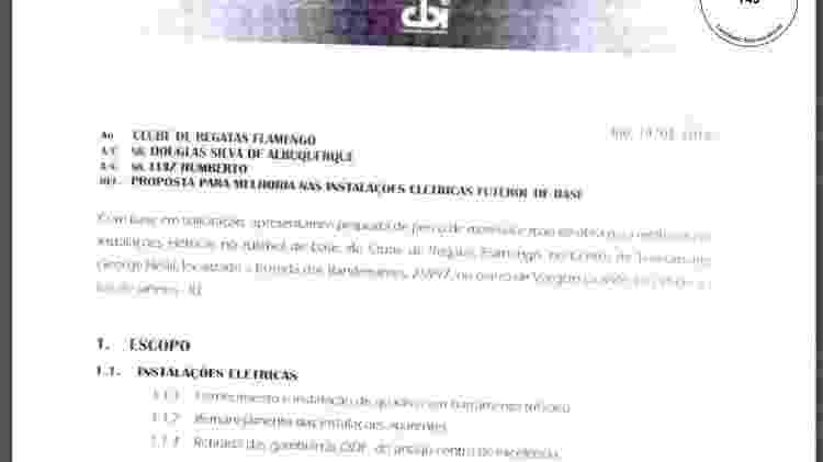 Orçamento CBI Flamengo Ninho 2018 - Reprodução - Reprodução