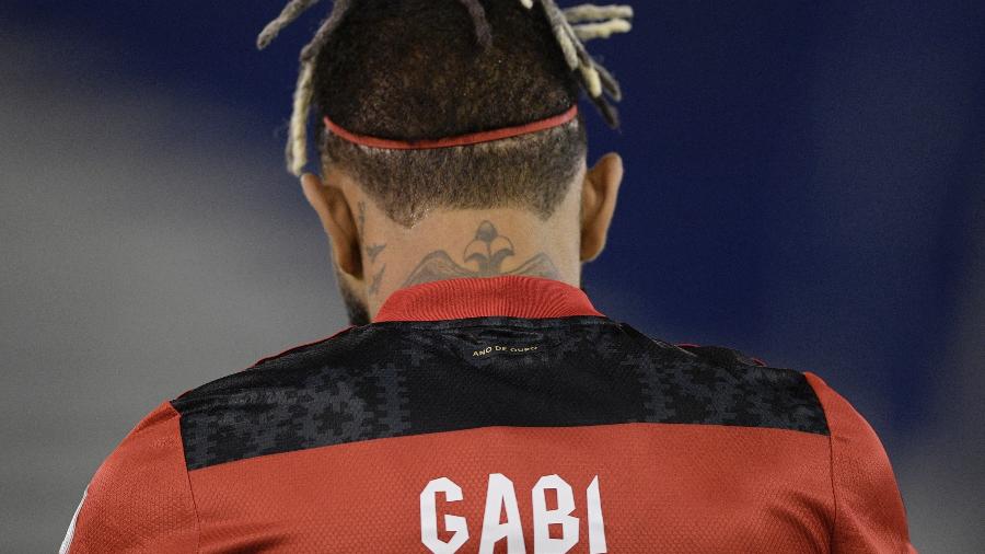 Foco em Gabigol, ou Gabi, na partida do Flamengo contra o Vélez Sarsfield pela Libertadores - Juan Mabromata - Pool/Getty Images