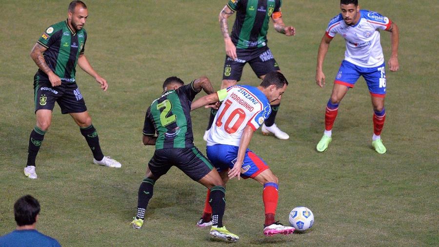 América-MG venceu o Bahia por 4 a 3 em um jogaço no primeiro turno, em Pituaçu - Walmir Cirne/AGIF