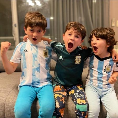 Filhos de Messi celebram vitória da seleção argentina na Copa América - Reprodução/Instagram