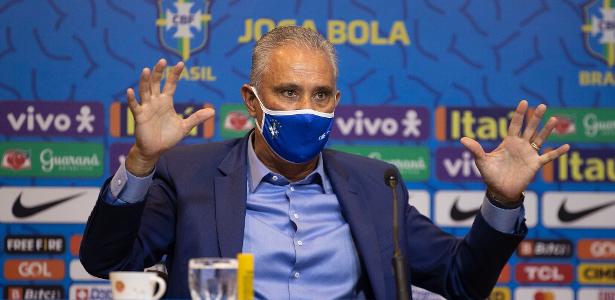 Tite durante a convocação da seleção brasileira nesta quinta-feira (13)