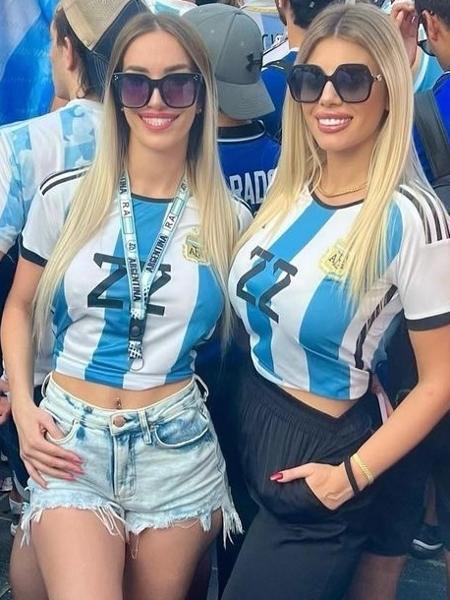 "Milu Barbie" e "Noe Dreams" foram as influenciadoras argentinas que fizeram topless no Qatar - Reprodução