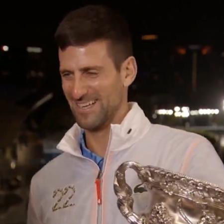 Djokovic cantou a música da Argentina que provoca o Brasil - Reprodução/Twitter @ESPNtenis
