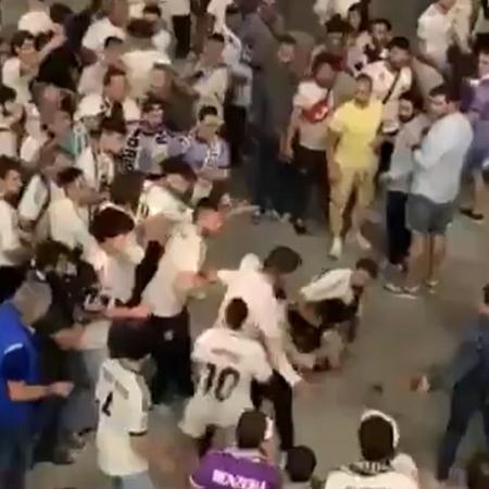 Jornalista do El Chiringuito briga com torcedor do Real Madrid - Reprodução/Twitter
