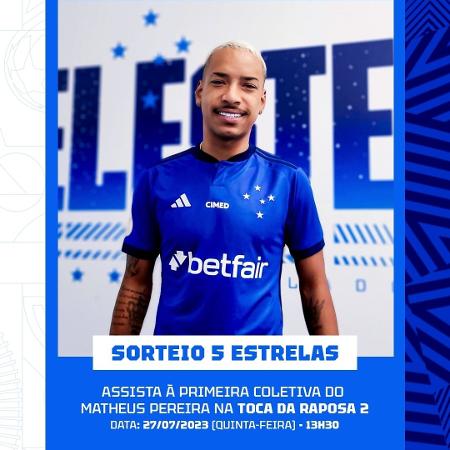 Matheus Pereira, meio-campista do Cruzeiro