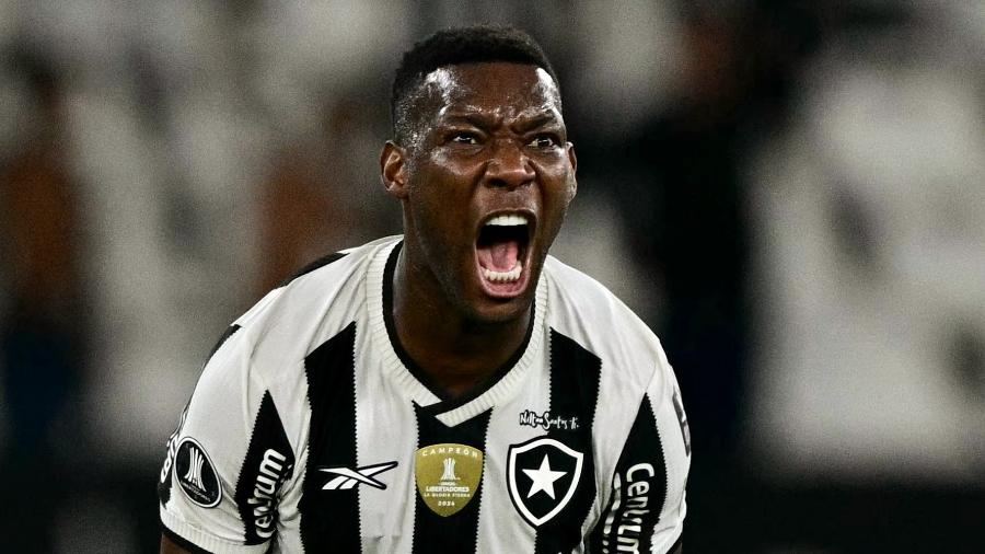 Patrick de Paula comemora gol marcado pelo Botafogo contra o Carabobo na Libertadores Patrick de Paula comemora gol marcado pelo Botafogo contra o Carabobo na Libertadores