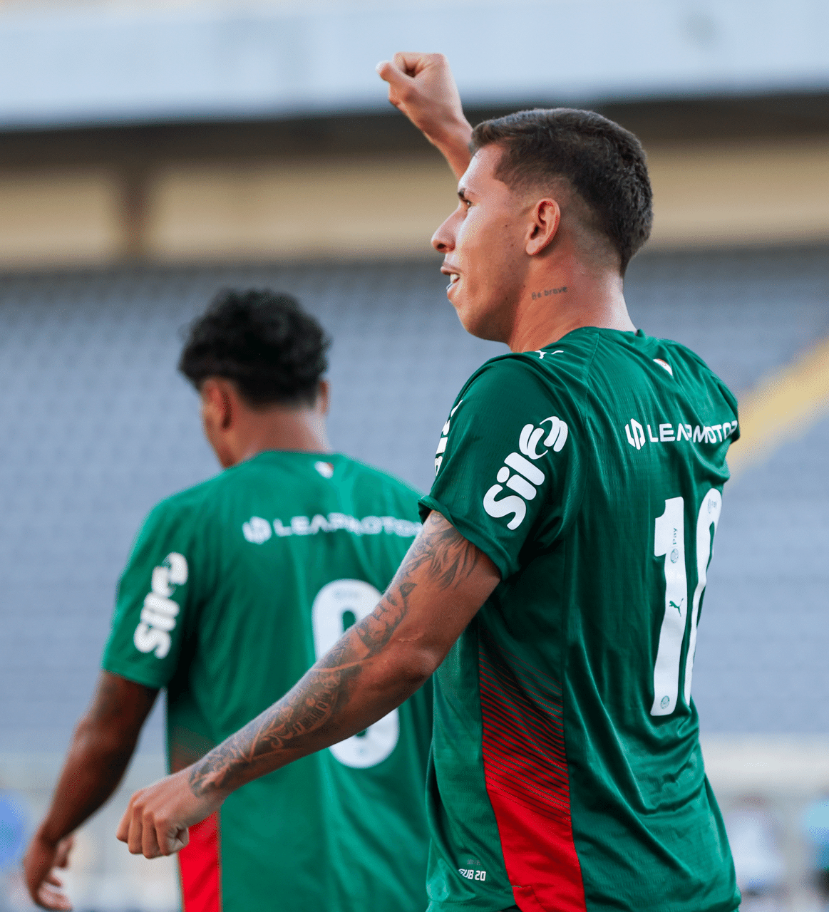 Felipe Teresa, do Palmeiras, comemora gol contra o Corinthians no Brasileirão sub-20 - undefined