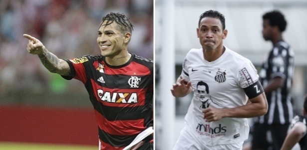 Paolo Guerrero e Ricardo Oliveira (d) farão um duelo à parte neste domingo - Gilvan de Souza/Flamengo e Ricardo Nogueira/Folhapress