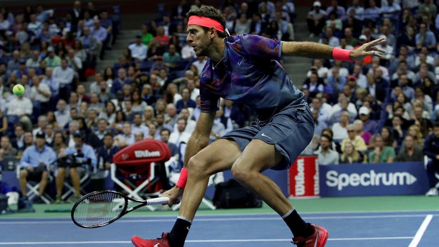 Juan Martín del Potro em ação contra Roger Federer no US Open - Shannon Stapleton/Reuters