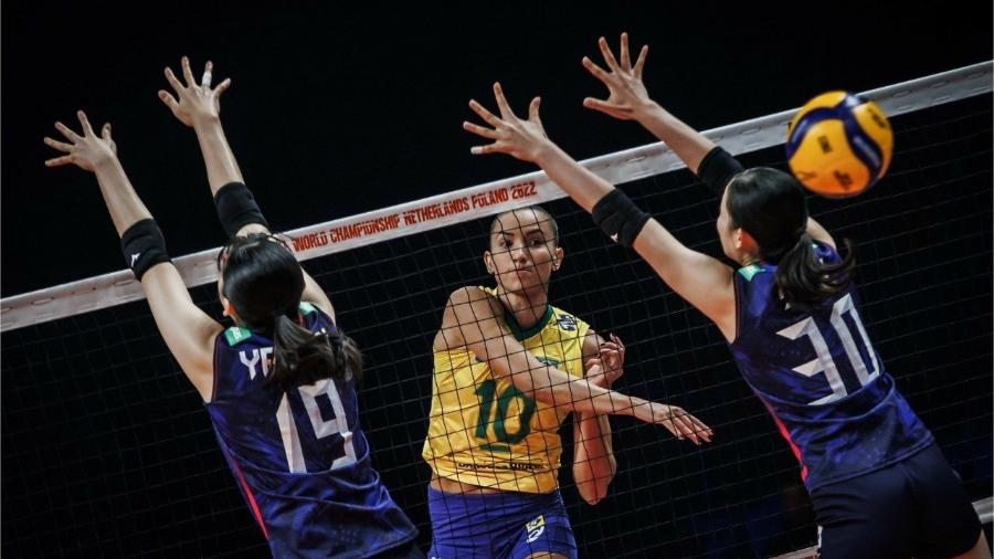 A ponta Gabi é o grande destaque do Brasil no Mundial de vôlei feminino - Reprodução/Time Brasil