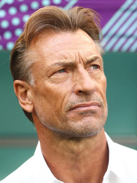 Herve Renard, técnico da Arábia Saudita, durante a partida contra a Argentina na Copa - James Williamson - AMA/Getty Images