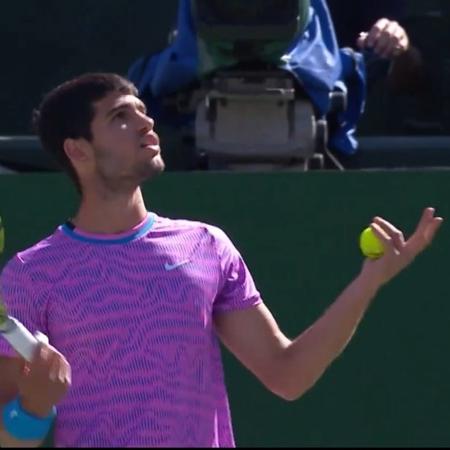 Carlos Alcaraz é atacado por abelhas durante jogo contra Zverev em Indian Wells