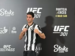Rival de flamenguista Pantoja surge no UFC Rio com camisa do Botafogo