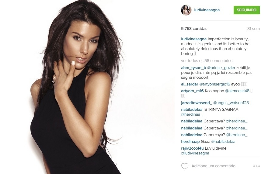 Ludivine Sagna, mulher do lateral Bacary Sagna - Reprodução/Instagram