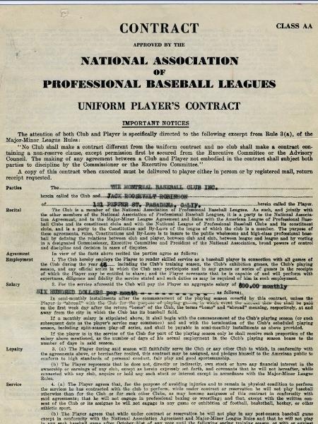 Contrato Jackie Robinson liga menor - Reprodução/TMZ - Reprodução/TMZ