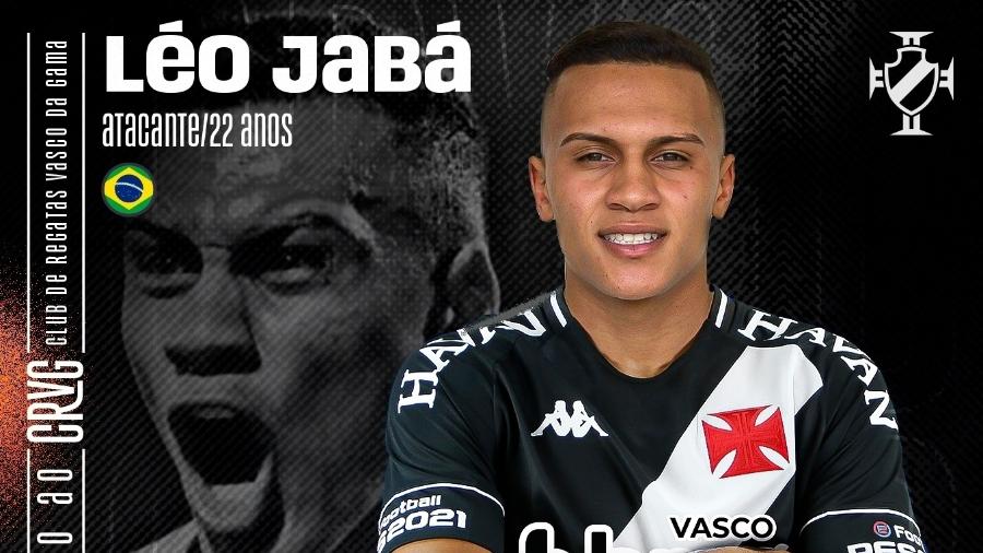 Atacante Léo Jabá, de 22 anos, foi anunciado oficialmente pelo Vasco da Gama por empréstimo até o fim da temporada - Divulgação / Vasco