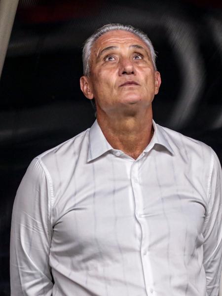 Tite, técnico do Flamengo, no jogo contra o Sampaio Corrêa, pelo Carioca