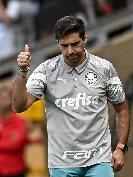 Abel Ferreira, técnico do Palmeiras, durante o jogo contra o São Paulo, pela Supercopa