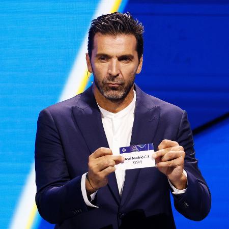 Gianluigi Buffon durante o sorteio da Liga dos Campeões 2024/25