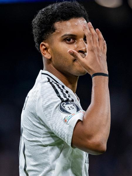 Rodrygo comemora gol em Real Madrid x RB Salzburg, jogo da Champions League Rodrygo comemora gol em Real Madrid x RB Salzburg, jogo da Champions League