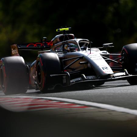 Gabriel Bortoleto, da Audi, durante a classificação do GP da Hungria