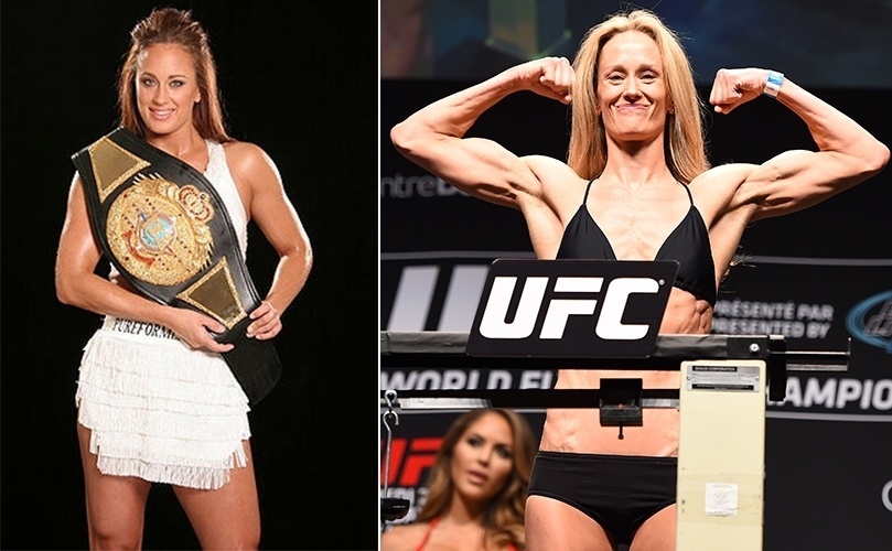 Jessica Rakoczy apareceu magérrima na pesagem de sua mais recente luta. E perdeu - Arte/UOL, com Getty Images