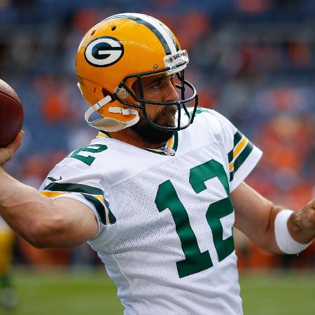 Aaron Rodgers, durante partida pelo Green Bay Packers - Justin Edmonds/Getty Images/AFP
