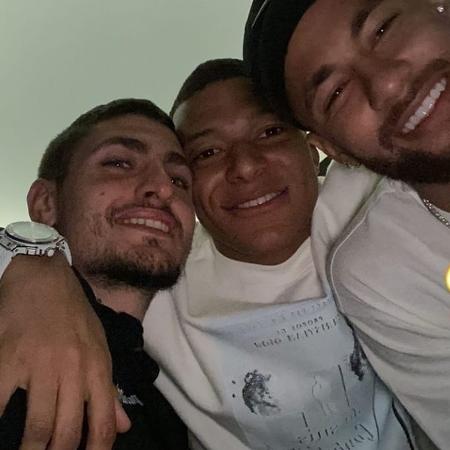 Verratti, Mbappé e Neymar - Reprodução/Instagra
