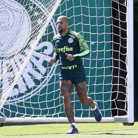 Felipe Melo durante treino do Palmeiras na Academia de Futebol - Cesar Greco