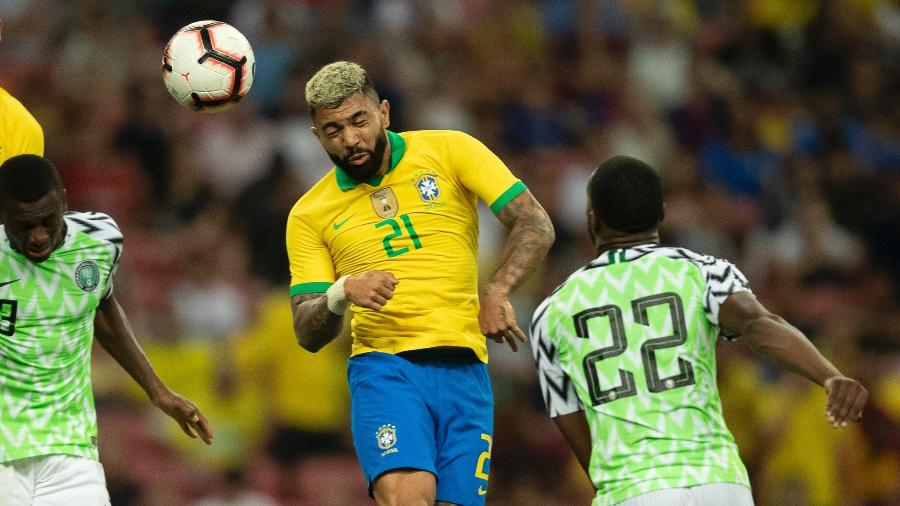Gabigol em partida da seleção brasileira contra a Nigéria em 2019 - Lucas Figueiredo/CBF