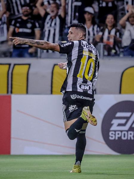 Paulinho comemora seu gol na partida entre Atlético-MG e Millonarios, pela pré-Libertadores - Divulgação/Conmebol