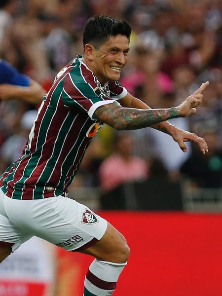 Cano, do Fluminense, comemora gol sobre o Boca Juniors na final da Libertadores