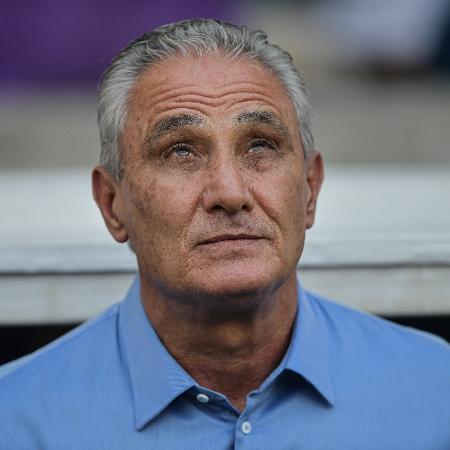 Tite, técnico do Flamengo, durante partida contra o Palmeiras pelo Campeonato Brasileiro