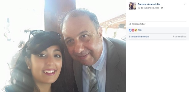 Gemma Amendolia foi levada para o hospital em estado grave, enquanto Mauro morreu no acidente - Reprodução/Facebook