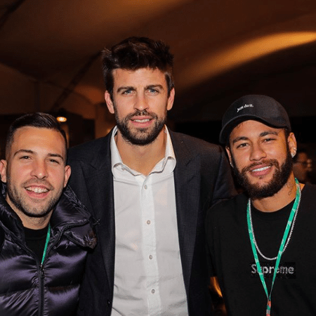 Neymar ao lado de Piqué e Alba para prestigiar a Copa Davis - Reprodução/Instagram