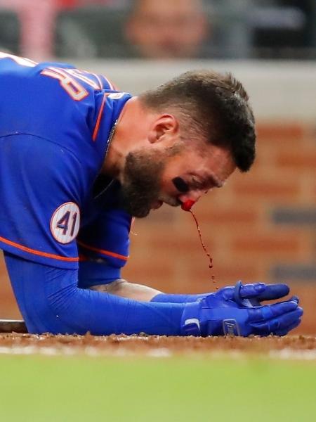 Kevin Pillar, do New York Mets, fratura nariz em partida da MLB - Todd Kirkland/Getty Images