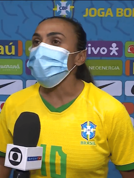 Marta falou sobre manifesto contra assédio divulgado pelas jogadoras da seleção brasileira - Reprodução/TV Globo