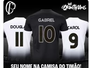 Loja do Corinthians posta camisa com 'Gabriel' após polêmica com Gabigol