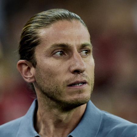 Filipe Luís, técnico do Flamengo, durante jogo contra o Fluminense pelo Brasileirão