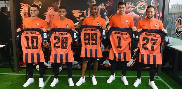 Jogadores brasileiros são apresentados pelo Shakhtar Donetsk - Divulgação/Shakhtar Donetsk - Divulgação/Shakhtar Donetsk