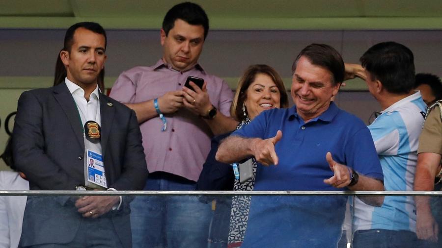 Presidente foi ao estádio Mané Garrincha para acompanhar o duelo entre Brasil e Qatar - Adriano Machado/Reuters