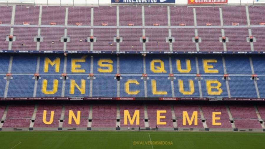 Meme com derrota do Barcelona para o Levante zoa o Camp Nou - reprodução/Twitter
