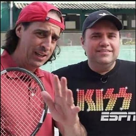 Rodrigo Rodrigues com o tenista Fernando Meligeni; eles trabalharam juntos na ESPN - Reprodução/Instagram de Fernando Meligeni