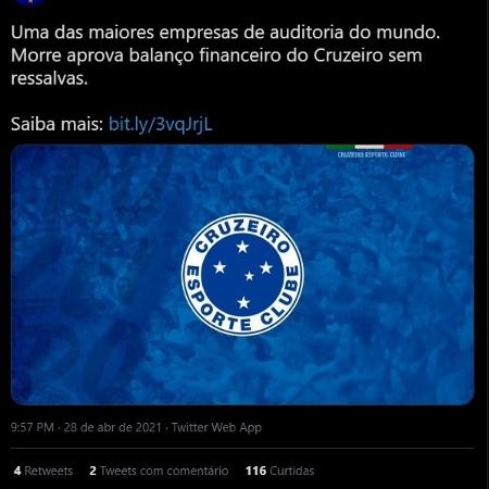 Morre? Cruzeiro erra o nome de empresa de auditoria, e web não perdoa - Twitter