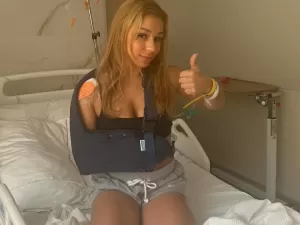 Flavia Saraiva passa por cirurgia no ombro: "Voltar ainda mais forte"