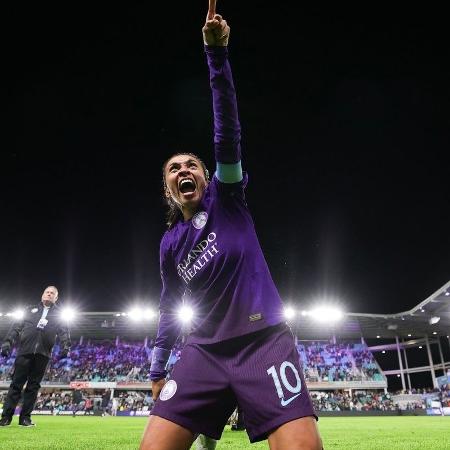 Marta comemora foi campeã da NWSL pelo Orlando Pride - Reprodução/X/@nwsl