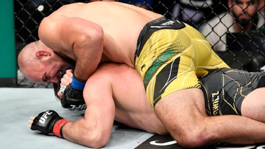 Glover Teixeira finaliza Jan Blachowicz no UFC 267 para ficar com o título dos meio-pesados - Divulgação/UFC