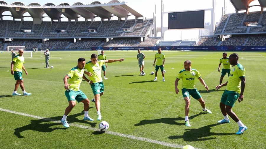 Jogadores do Palmeiras treinam após vitória contra o Al Ahly no Mundial de Clubes - Fabio Menotti/Palmeiras