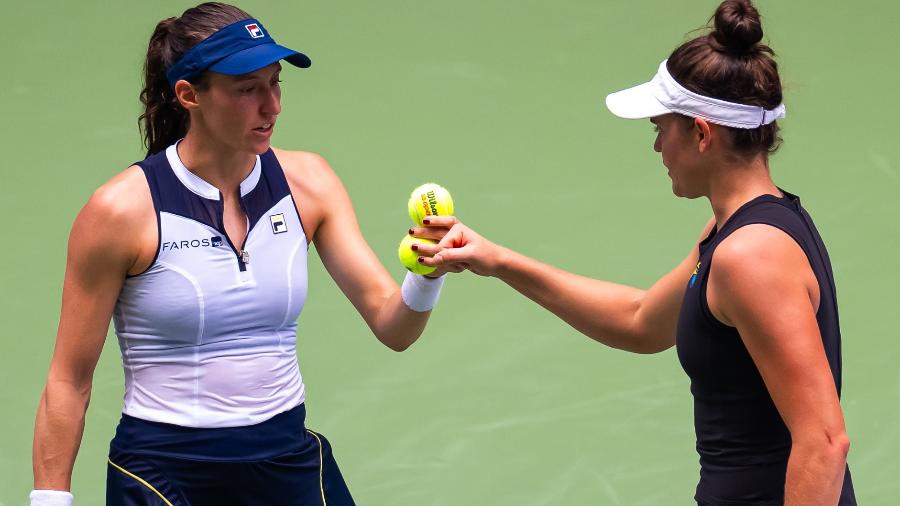 Luisa Stefani e Jennifer Brady nas quartas de final de duplas do US Open de 2023