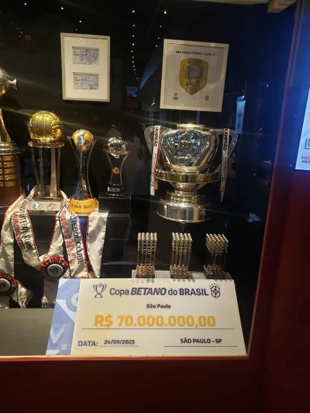 Troféu da Copa do Brasil de 2023 está no Memorial de Conquistas do São Paulo